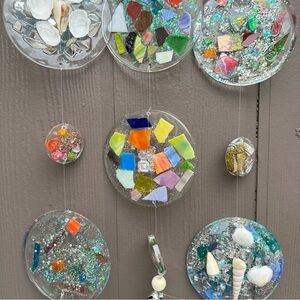Hanging wall decor OOAK Assemblage Art Handmade Mosaic Indoor/Outdoor